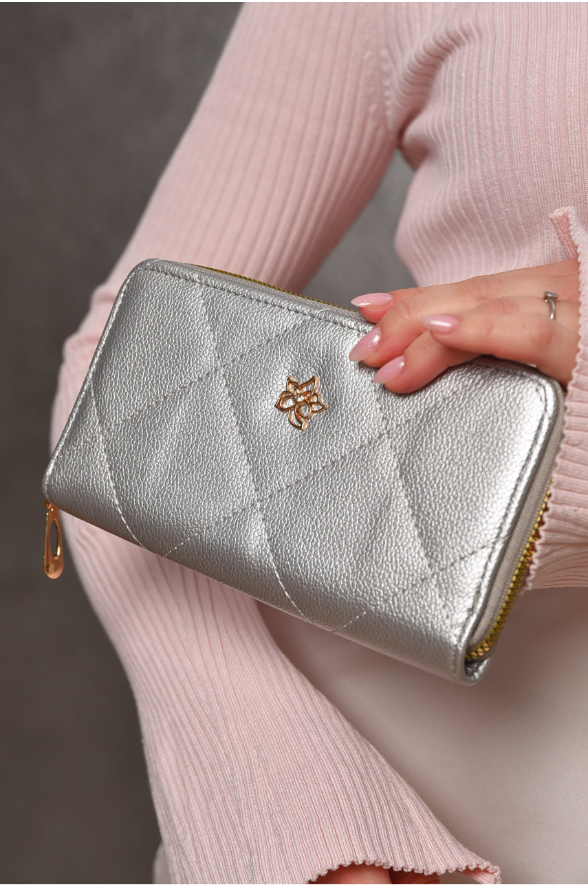 Гаманець жіночий з екошкіри сірого кольору 317-23 209203