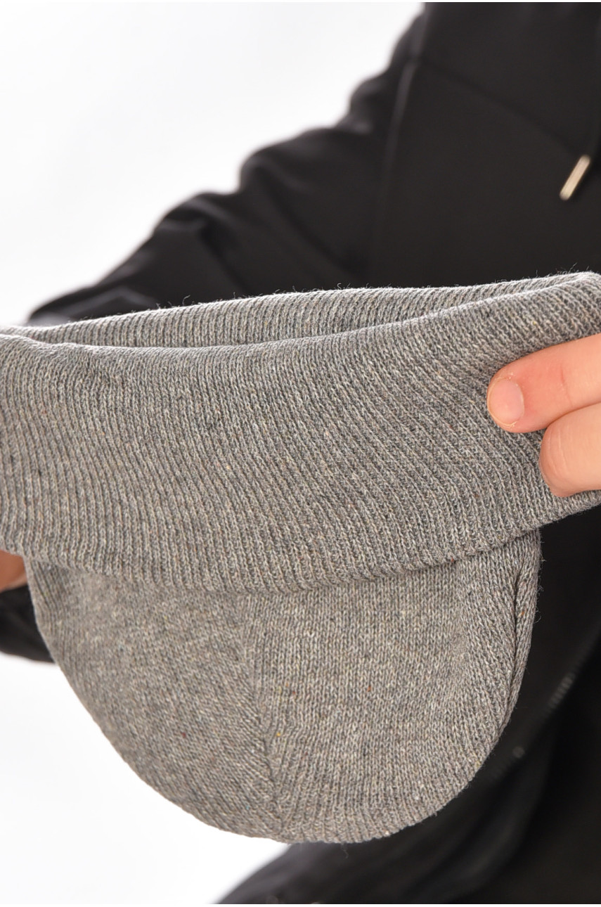 Шапка чоловіча сірого кольору 57069 209204