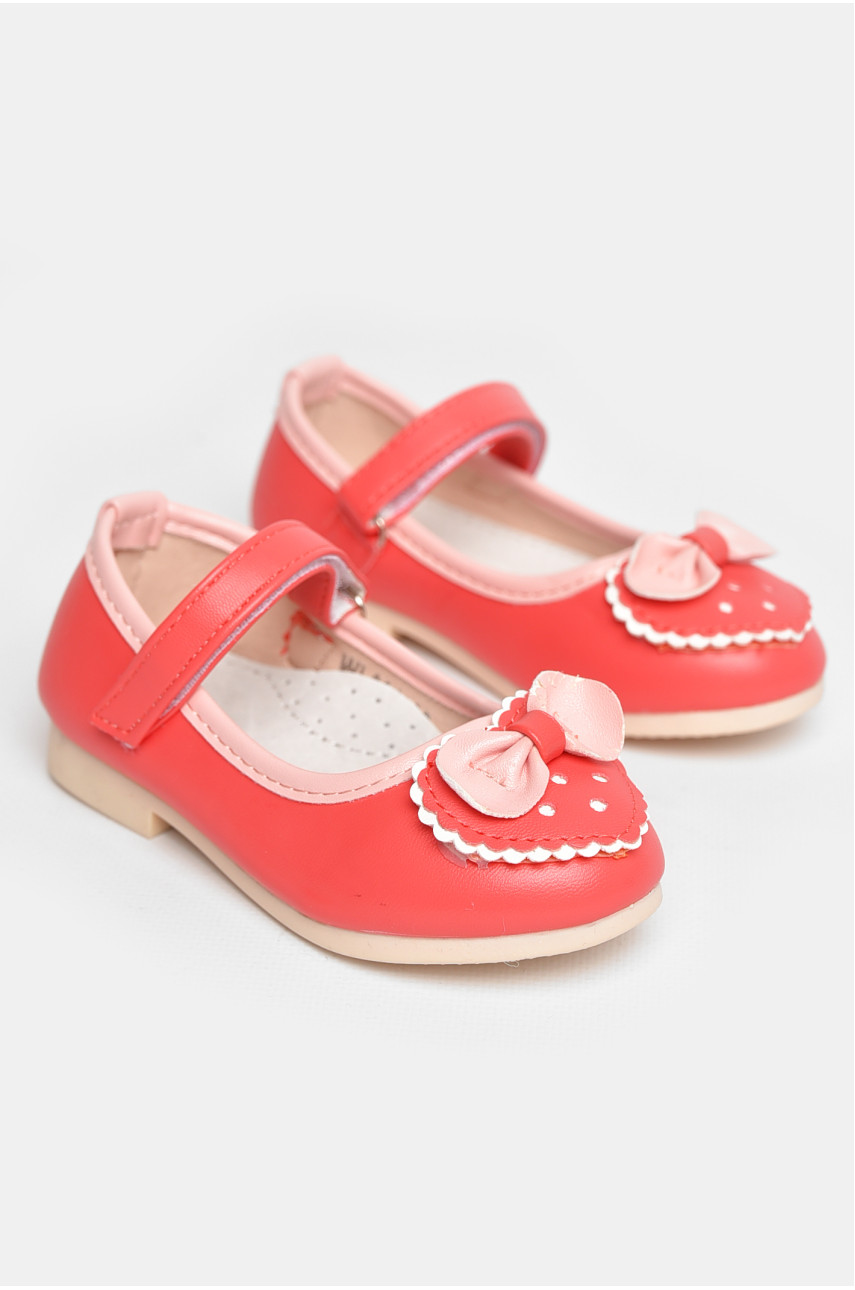 Туфли для девочки кораллового цвета 661-2 209222