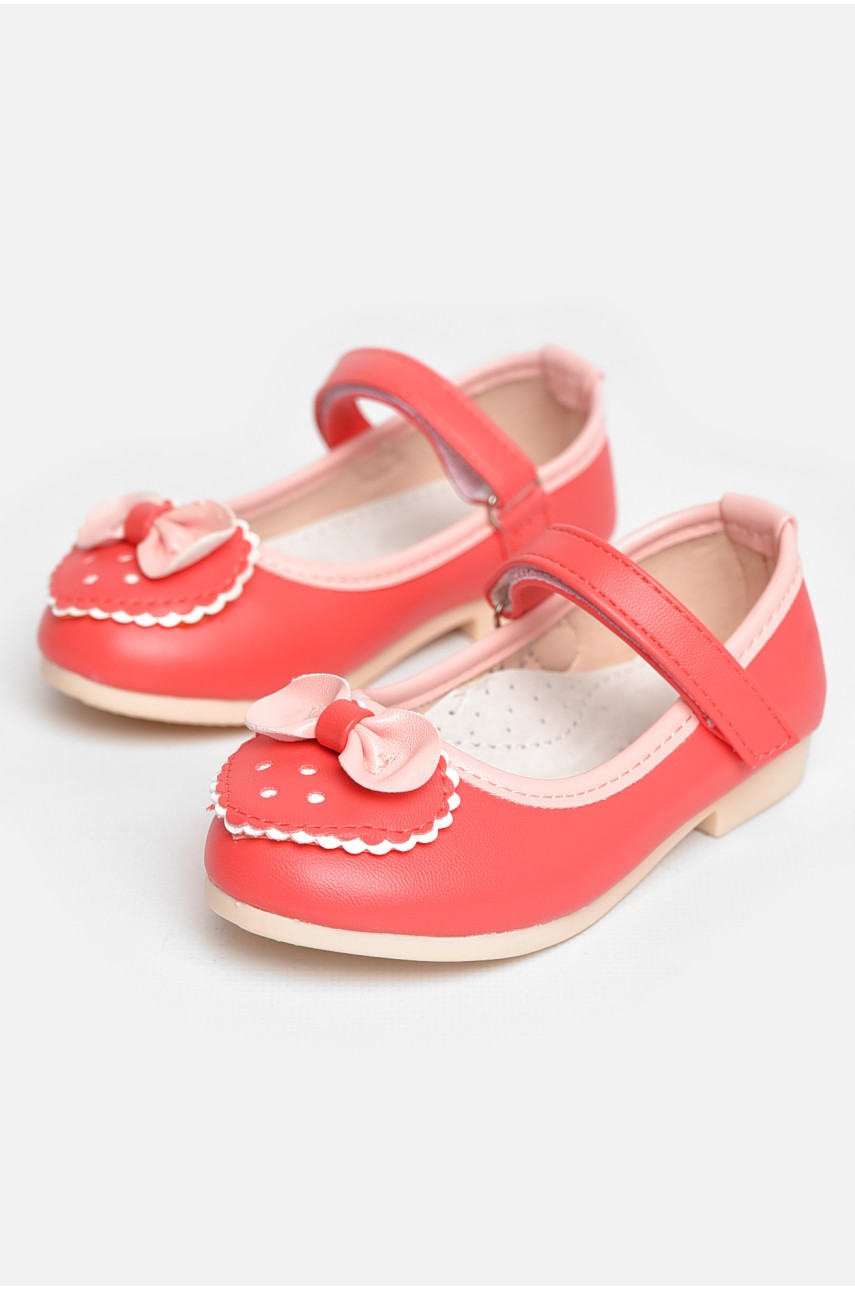 Туфли для девочки кораллового цвета 661-2 209222