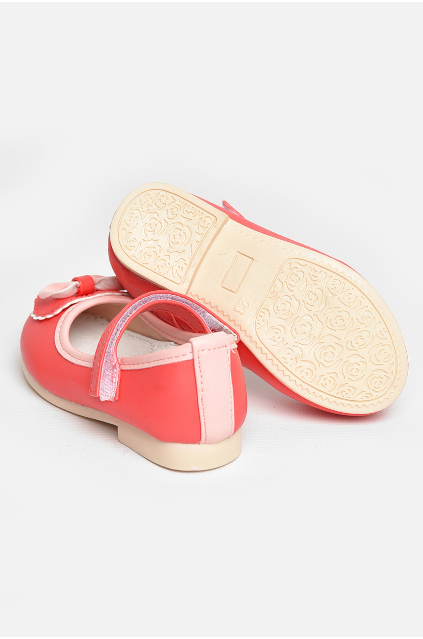 Туфли для девочки кораллового цвета 661-2 209222