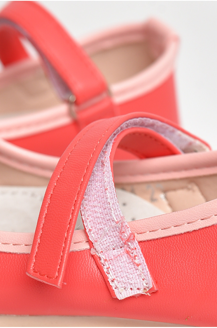 Туфли для девочки кораллового цвета 661-2 209222