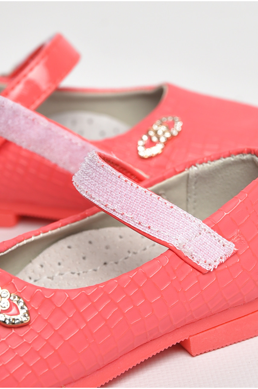 Туфли для девочки кораллового цвета 787-2 209223