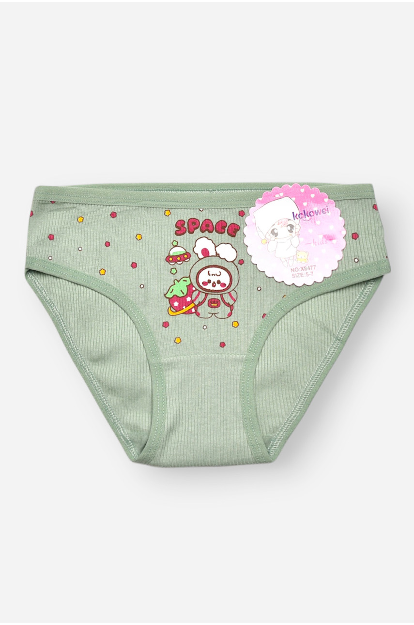Трусики дитячі для дівчинки зеленого кольору з принтом X8477 209232