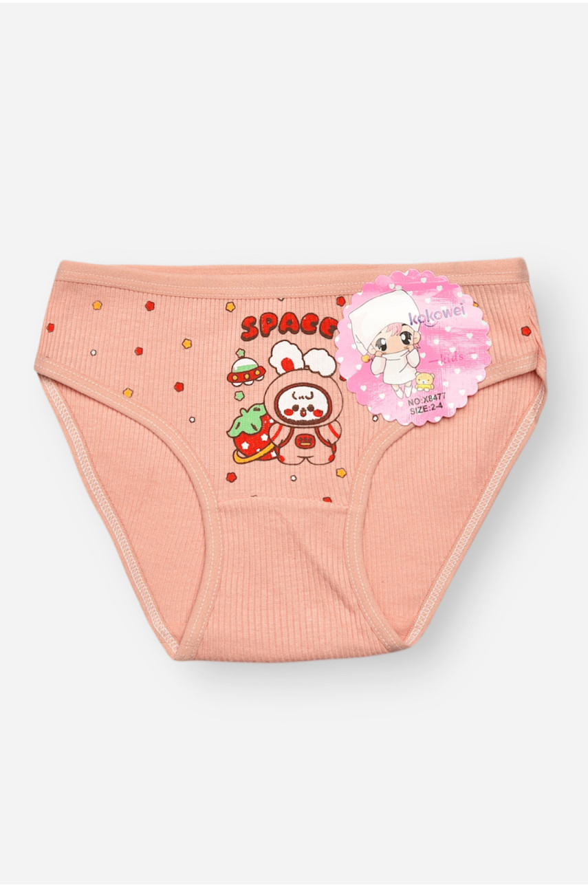 Трусики дитячі для дівчинки пудрового кольору з принтом X8477 209233