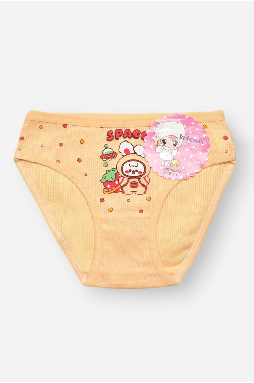 Трусики дитячі для дівчинки бежевого кольору з принтом X8477 209235
