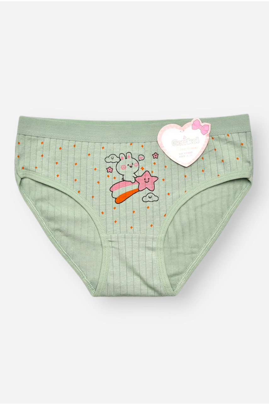 Трусики дитячі для дівчинки зеленого кольору з принтом Y1849 209238