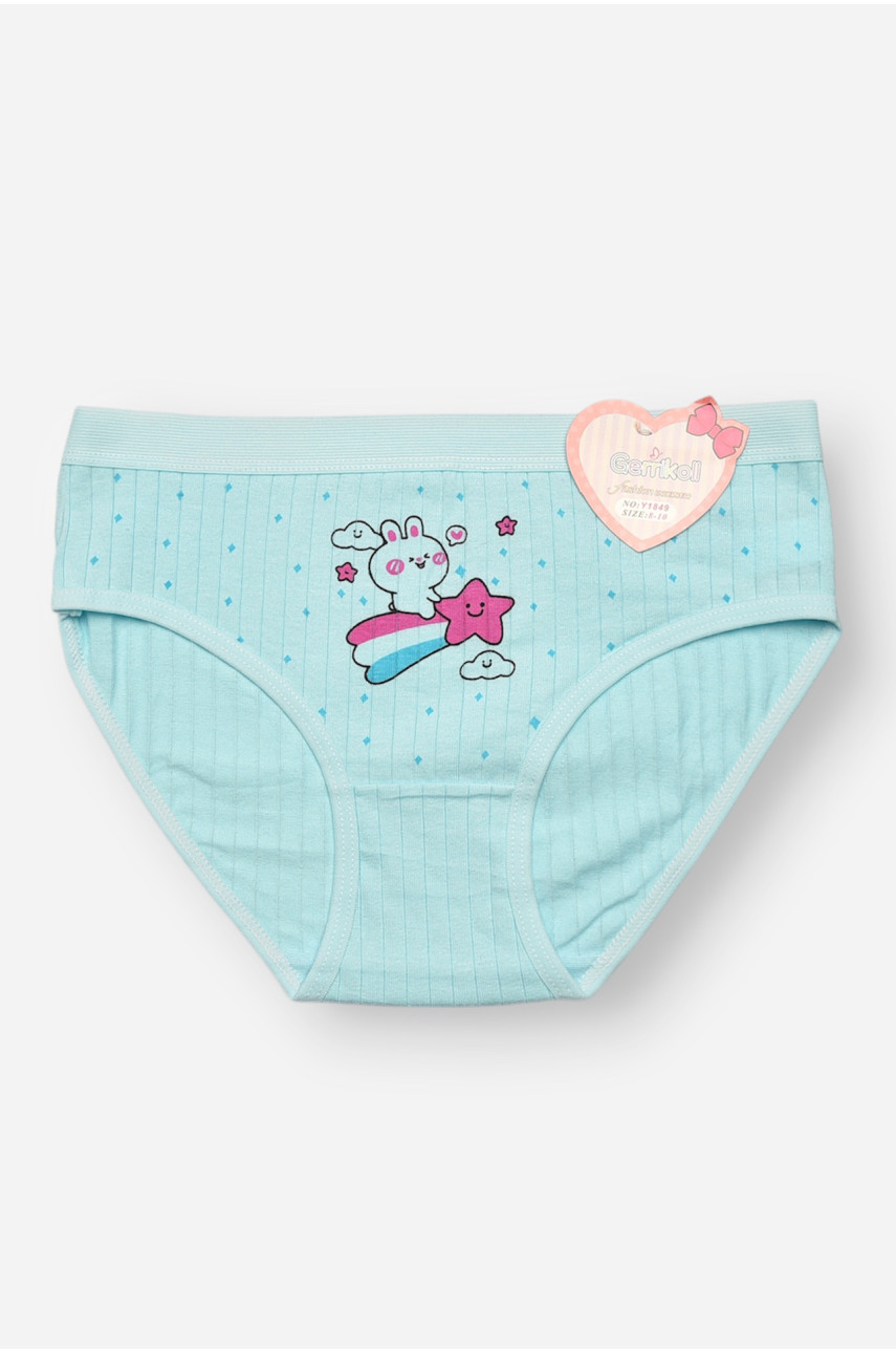 Трусики дитячі для дівчинки блакитного кольору з принтом Y1849 209241