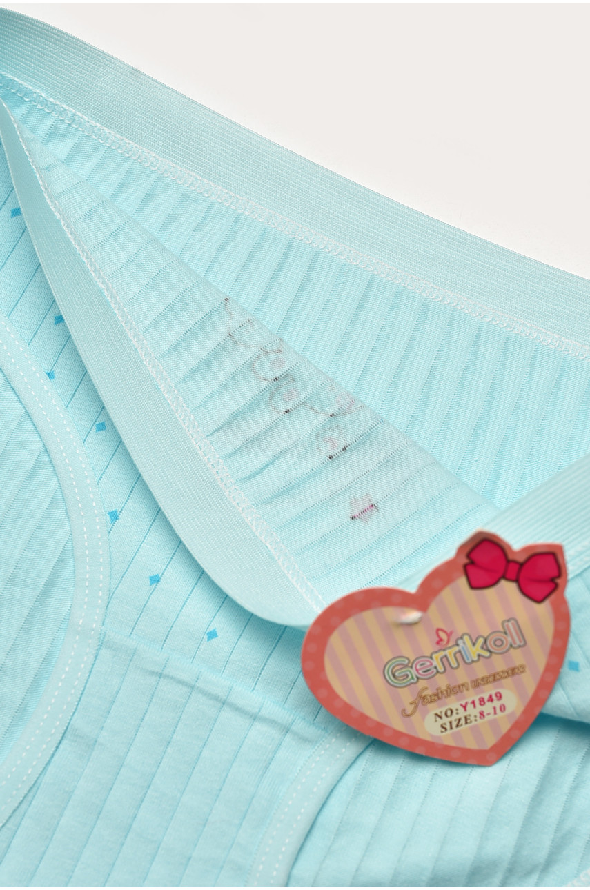 Трусики дитячі для дівчинки блакитного кольору з принтом Y1849 209241