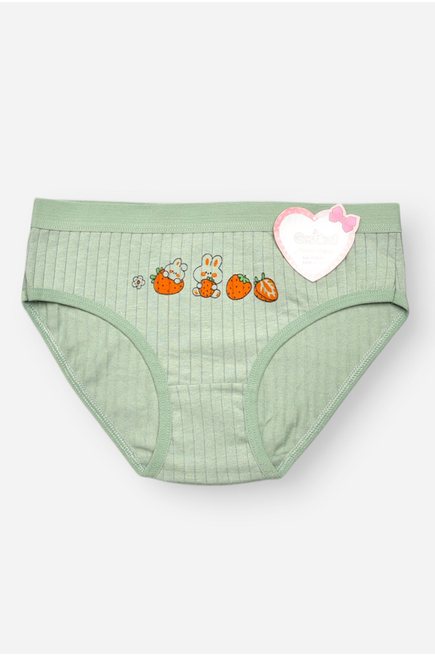 Трусики дитячі для дівчинки зеленого кольору з принтом Y1851 209244