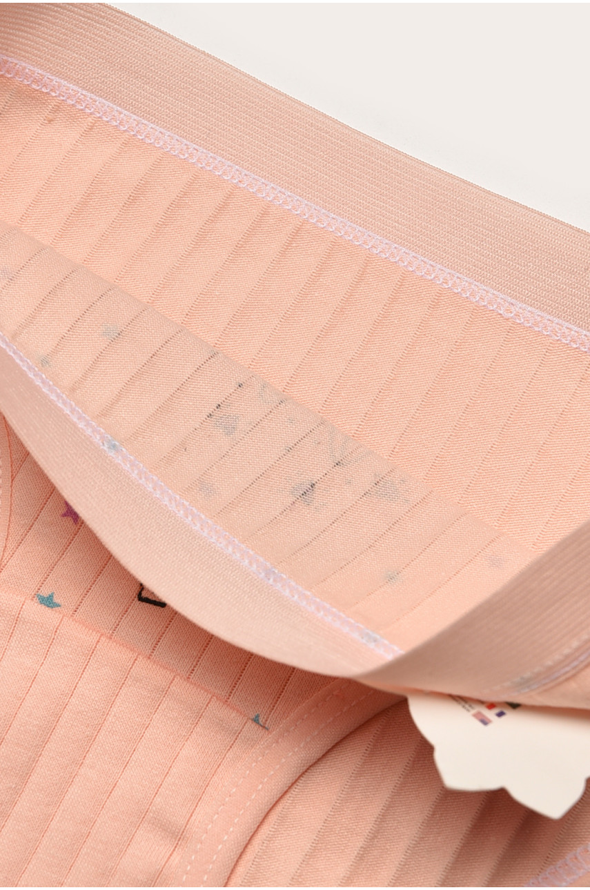 Трусики дитячі для дівчинки персикового кольору з принтом Y1667 209252