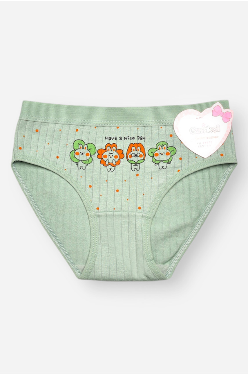 Трусики дитячі для дівчинки зеленого кольору з принтом Y1672 209256