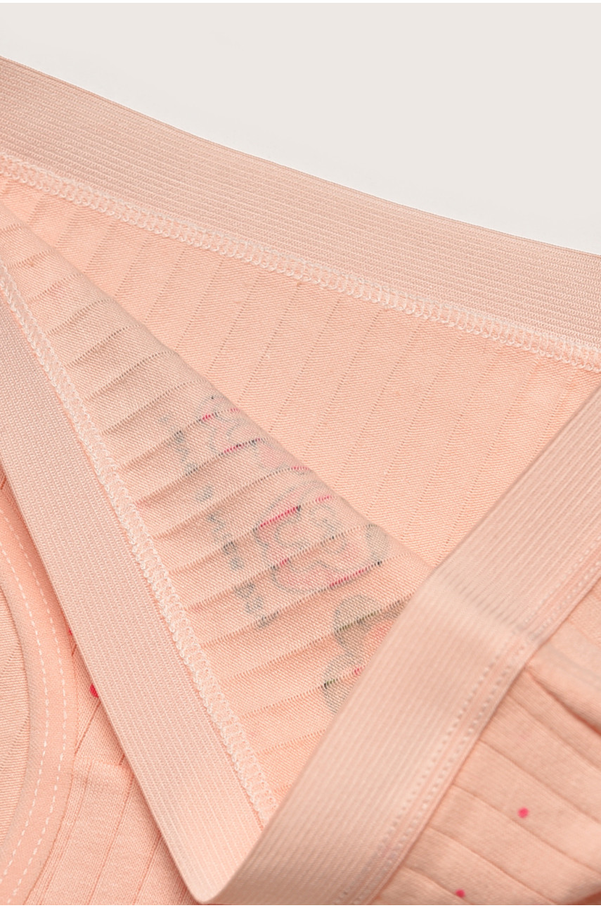 Трусики дитячі для дівчинки персикового кольору з принтом Y1672 209260