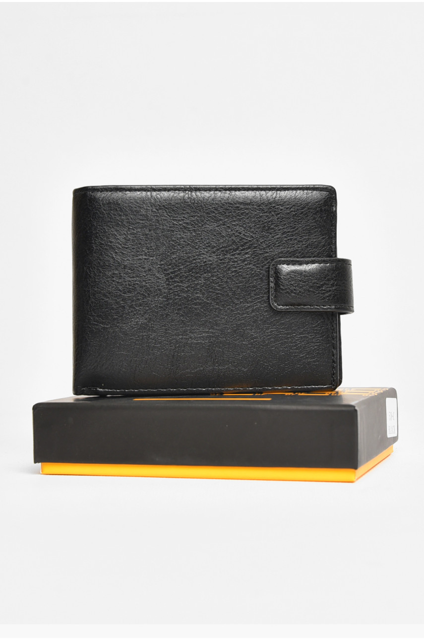 Гаманець чоловічий з екошкіри чорного кольору 538-а 209287