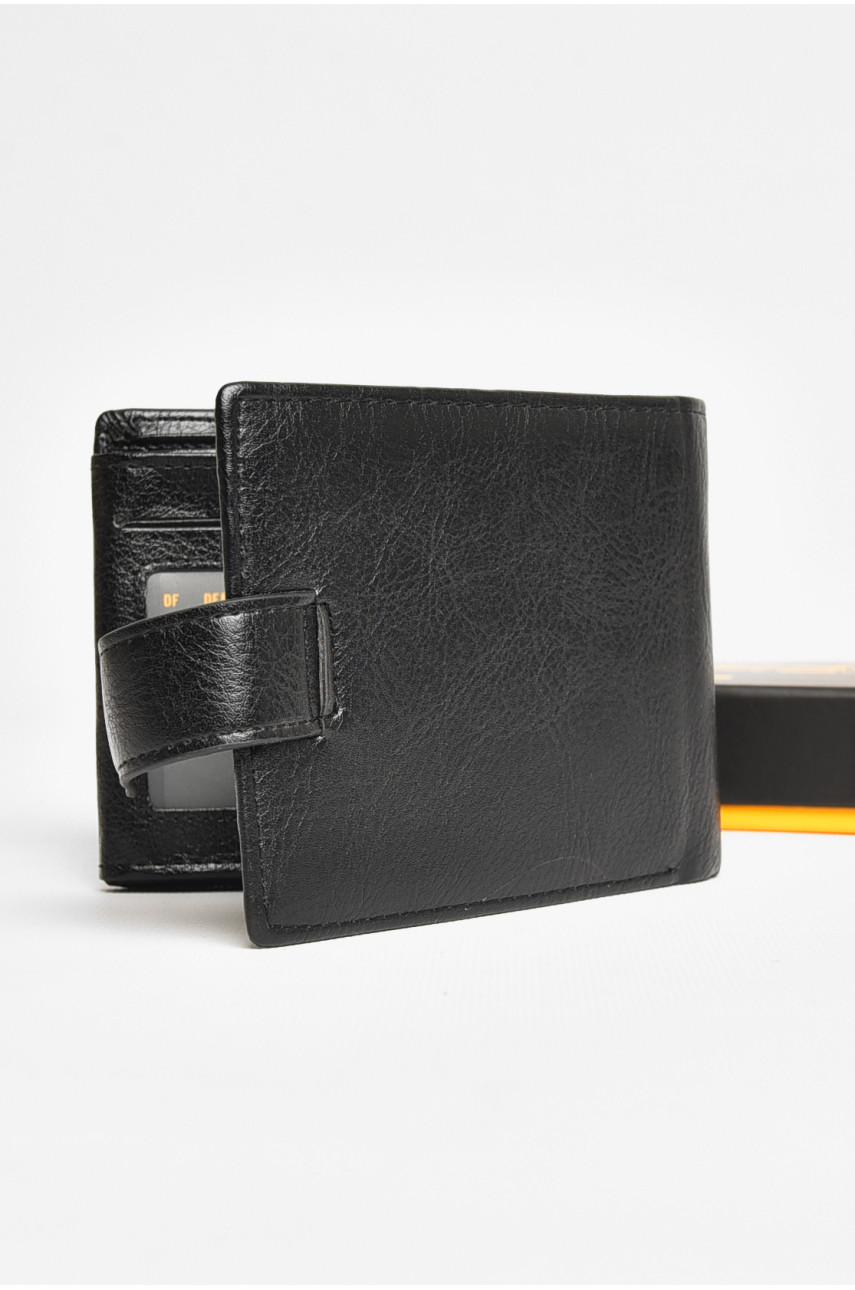 Гаманець чоловічий з екошкіри чорного кольору 538-а 209287 Гаманець чоловічий з екошкіри чорного кольору 538-а 209287