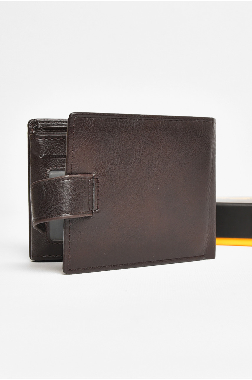 Гаманець чоловічий з екошкіри коричневого кольору 538-а 209288 Гаманець чоловічий з екошкіри коричневого кольору 538-а 209288