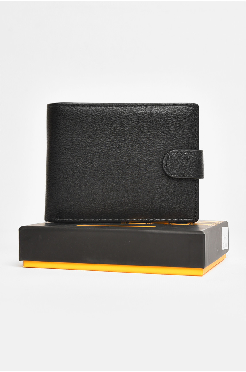 Гаманець чоловічий з екошкіри чорного кольору 538-с 209289