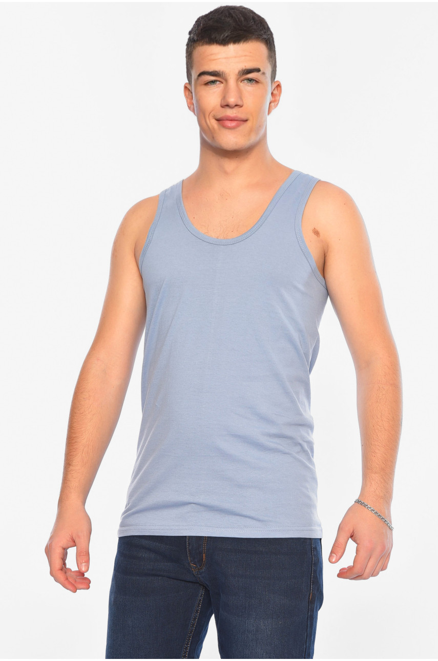Майка чоловіча однотонна світло-сірого кольору Уцінка 1111 209311