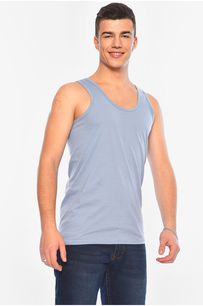 Майка чоловіча однотонна світло-сірого кольору Уцінка 1111 209311