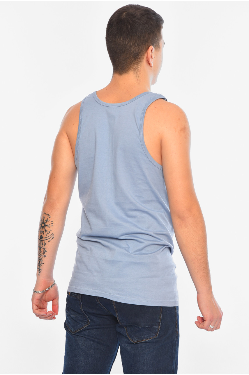 Майка чоловіча однотонна світло-сірого кольору Уцінка 1111 209311 Майка чоловіча однотонна світло-сірого кольору Уцінка 1111 209311