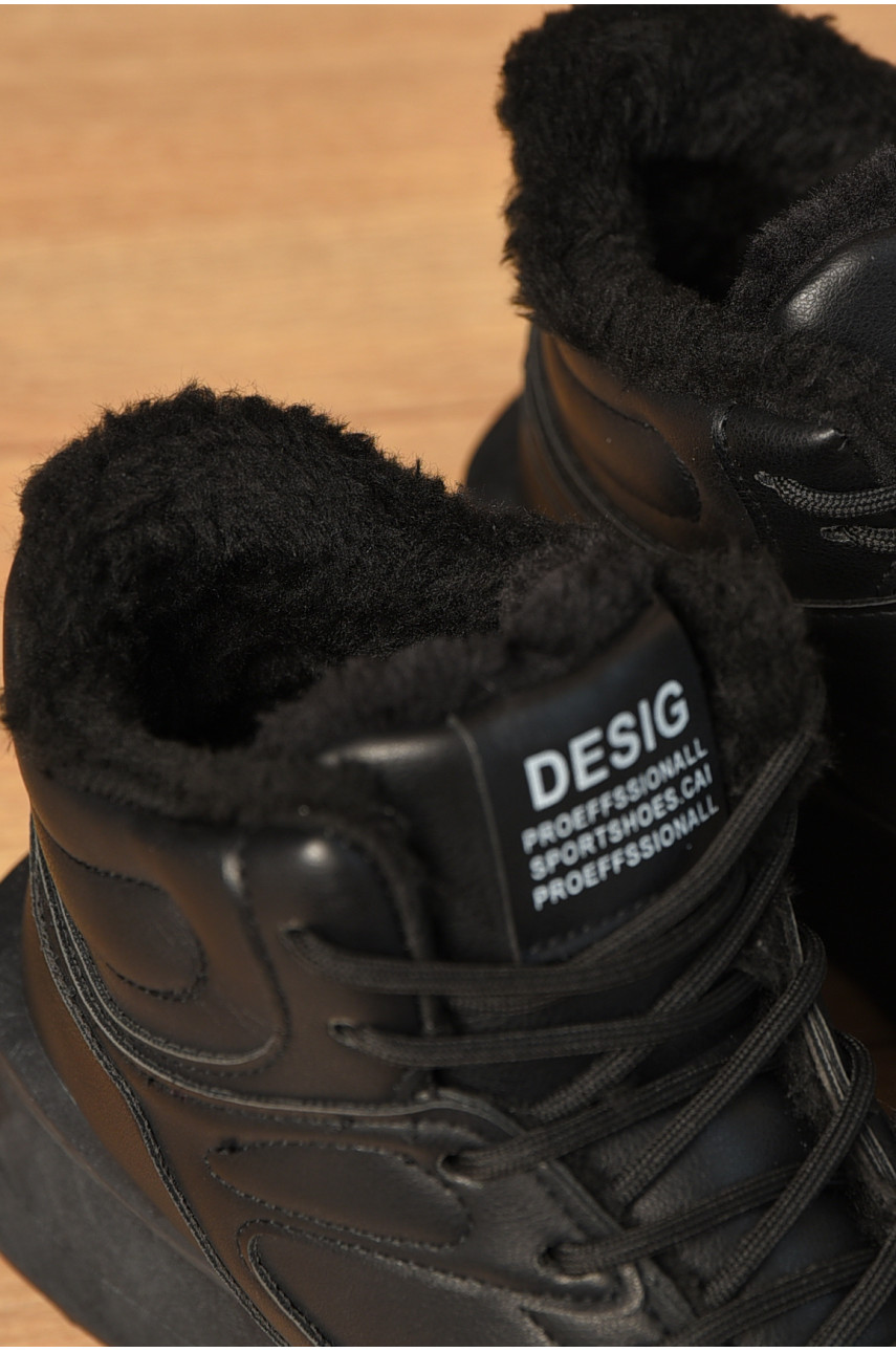 Кросівки зимові жіночі чорного кольору 635-1 209330 Кросівки зимові жіночі чорного кольору 635-1 209330