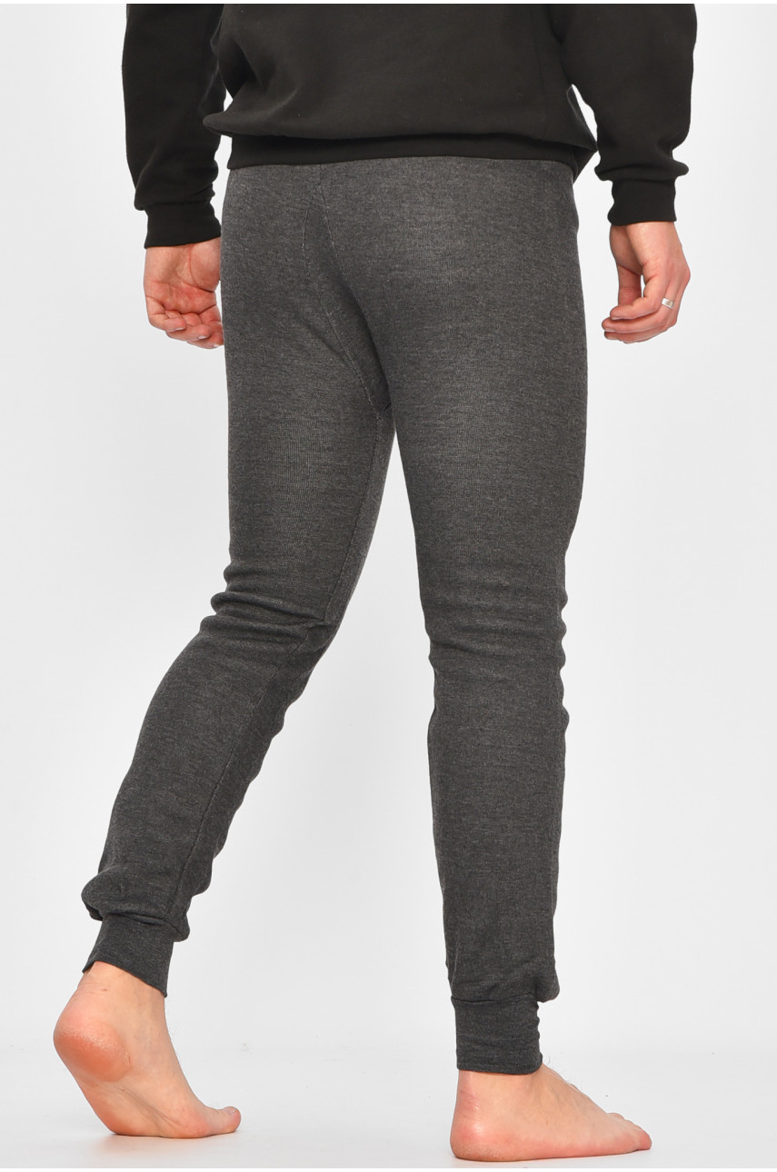 Подштанники мужские на флисе тёмно-серого цвета А8021 209343