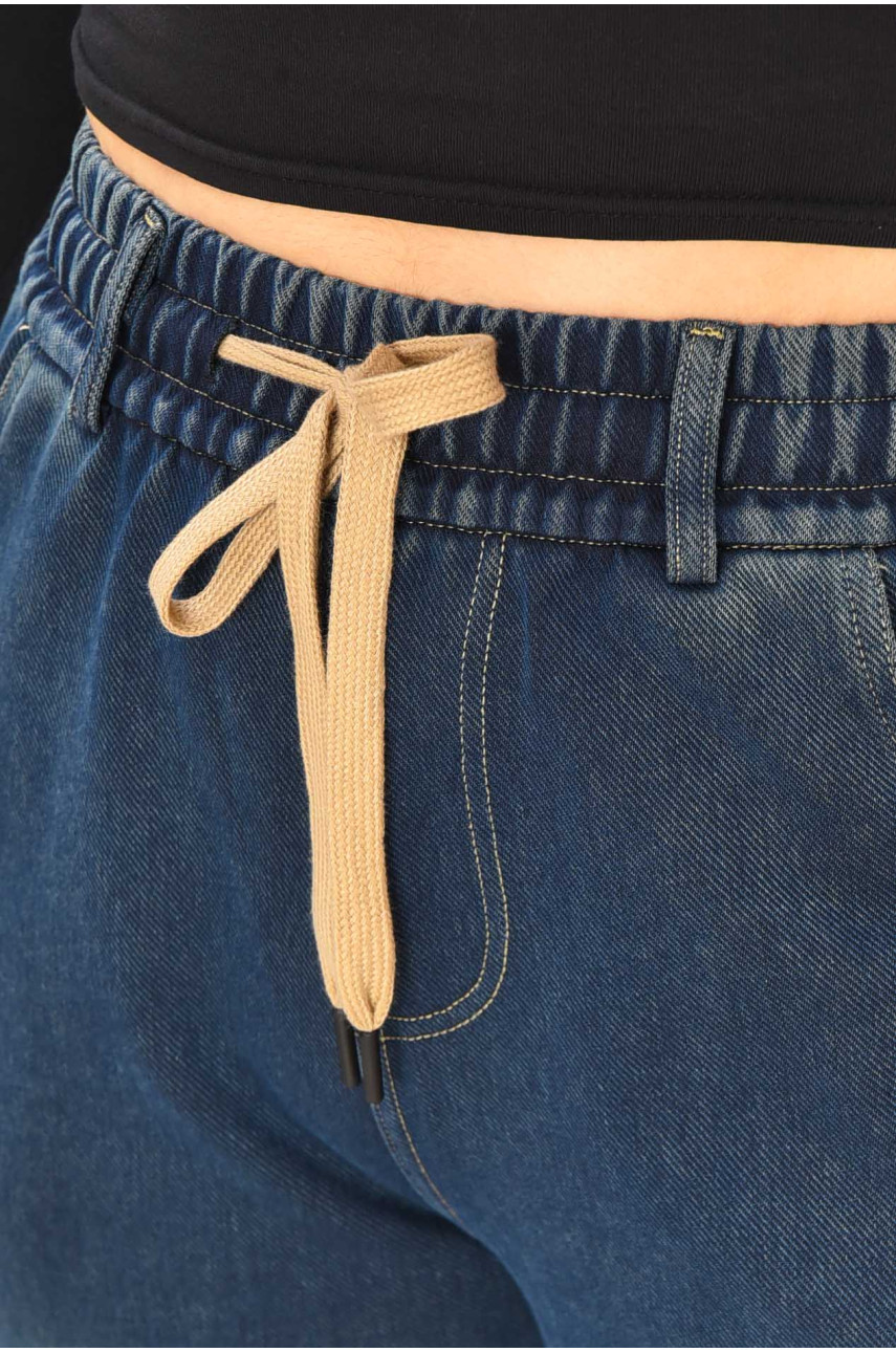 Джинсы женские однотонные синего цвета А4211-1 209344