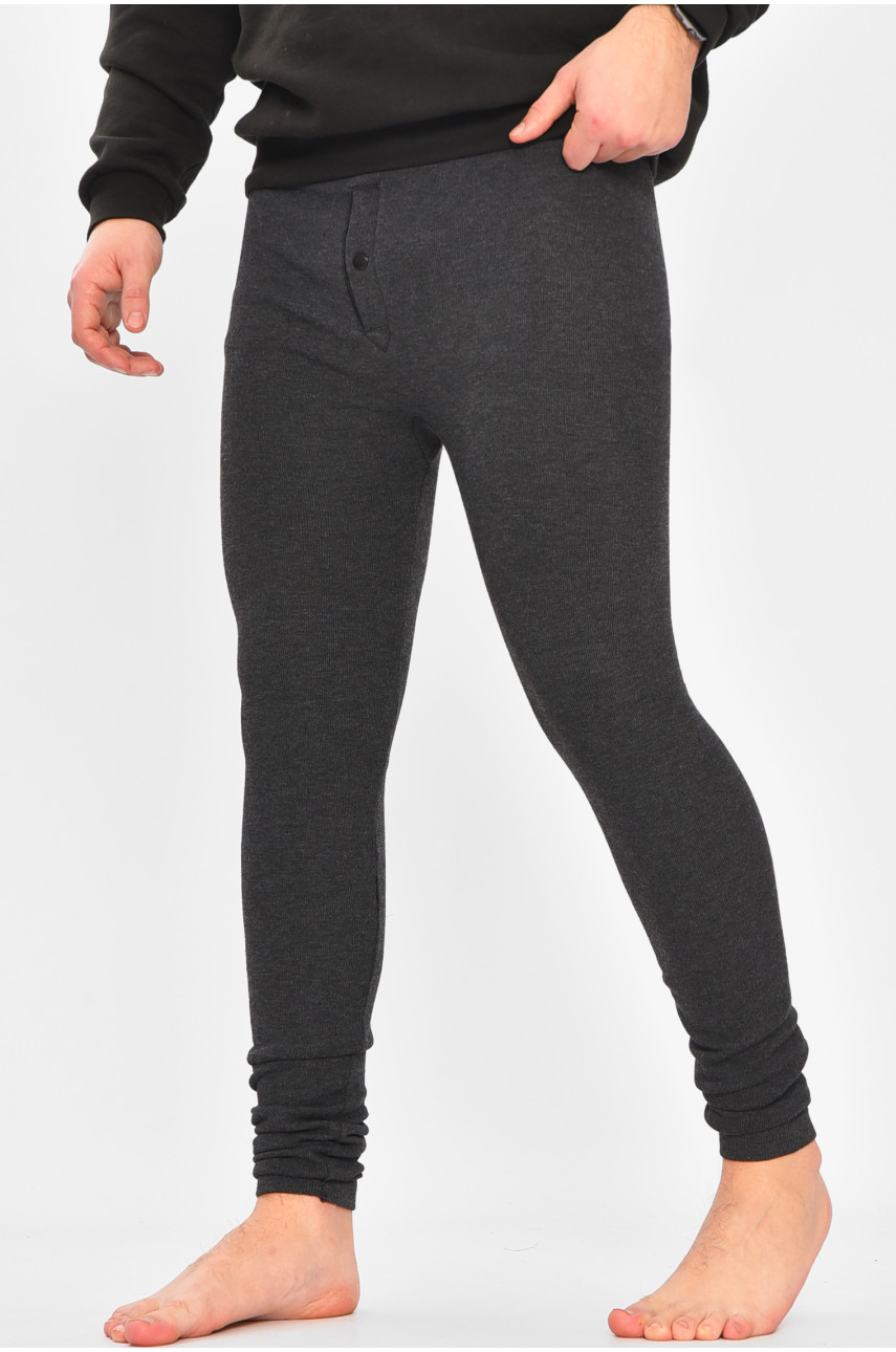 Подштанники мужские утепленные тёмно-серого цвета А905 209350