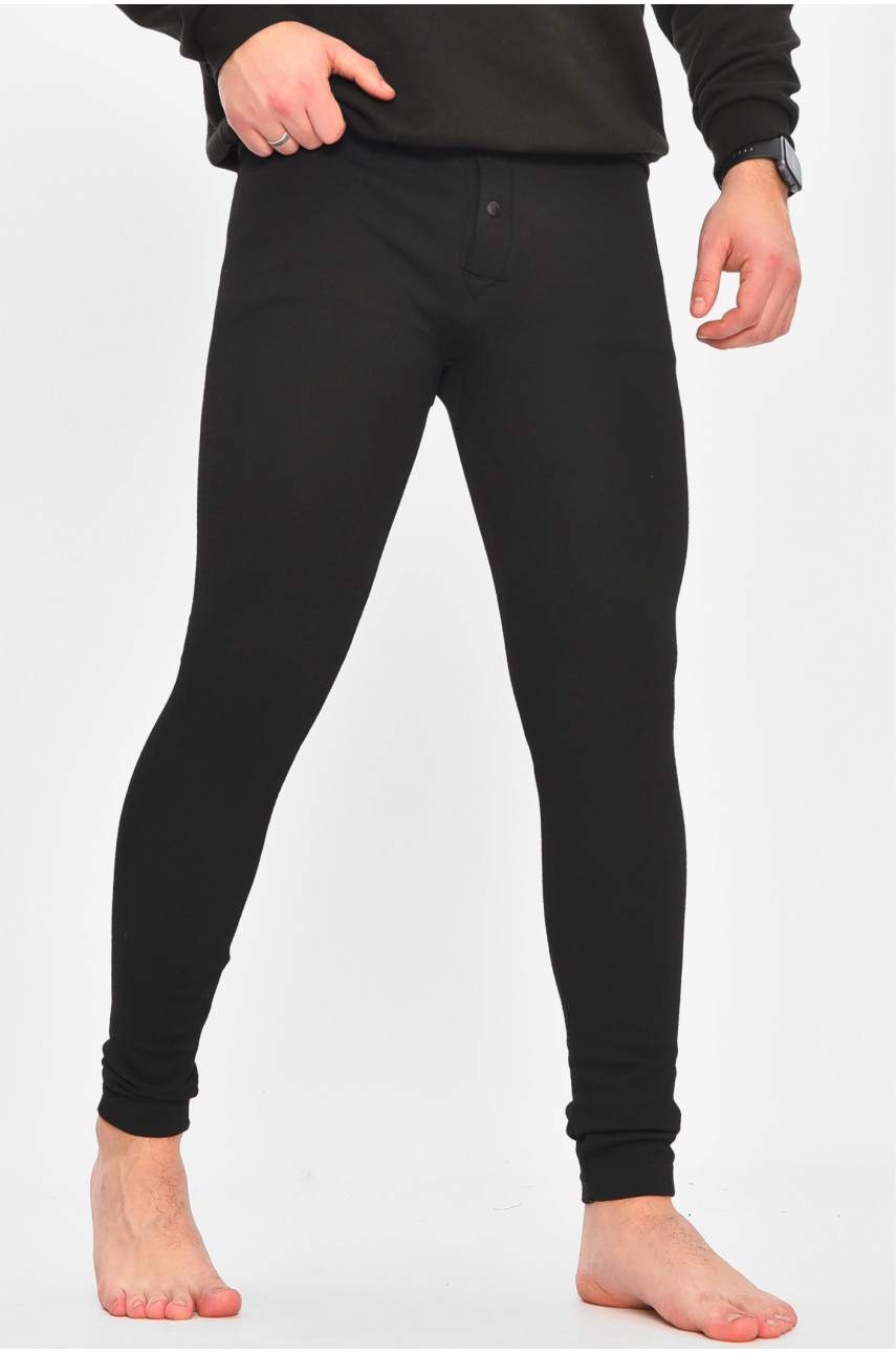 Подштанники мужские утепленные черного цвета А905 209351