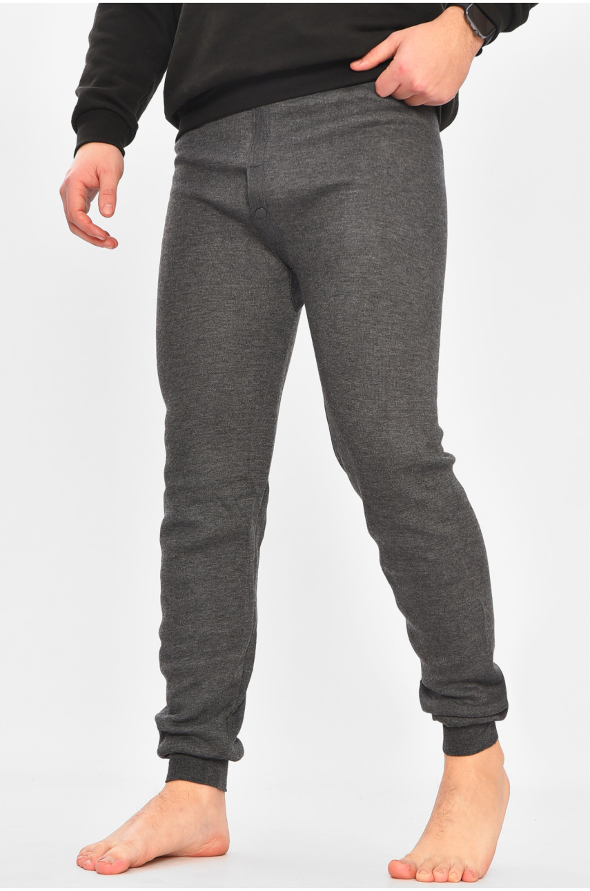 Подштанники мужские на флисе тёмно-серого цвета А816 209355