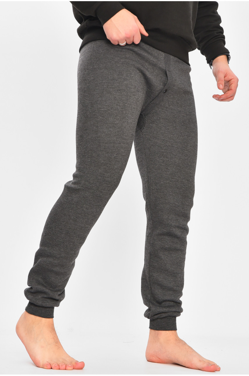 Подштанники мужские на флисе тёмно-серого цвета А816 209355