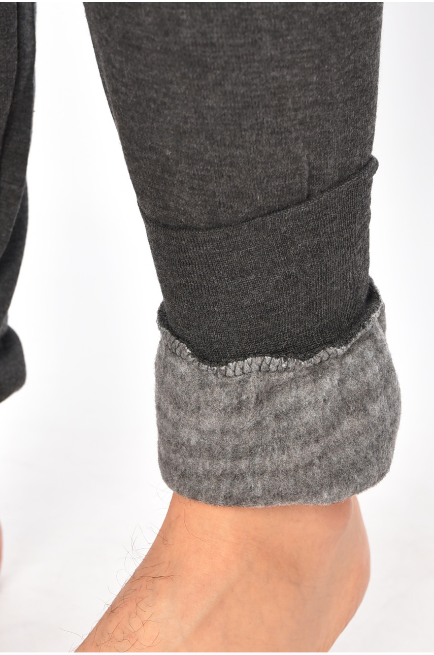 Подштанники мужские на флисе тёмно-серого цвета А816 209355