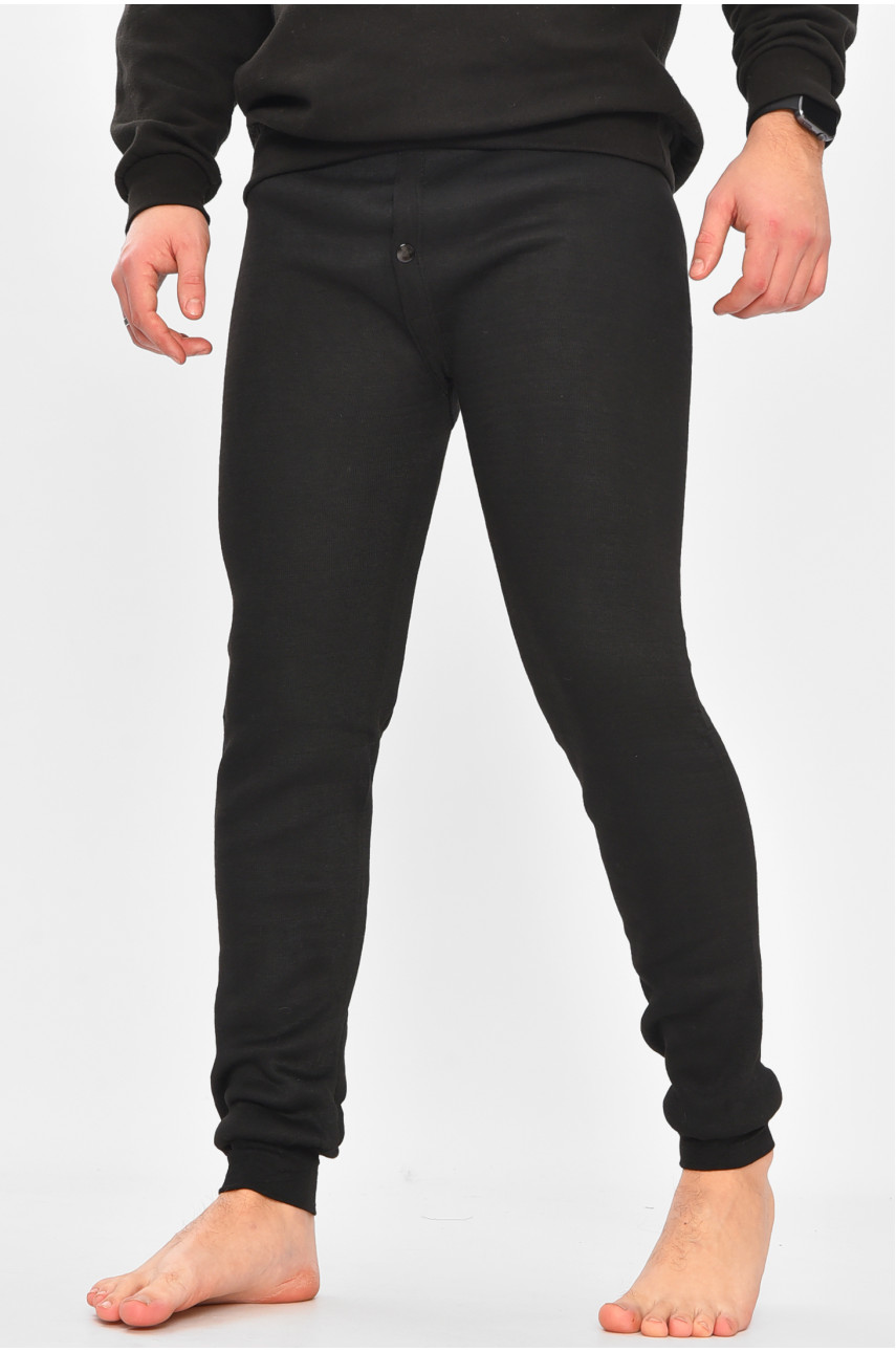 Подштанники мужские на флисе черного цвета А816 209356