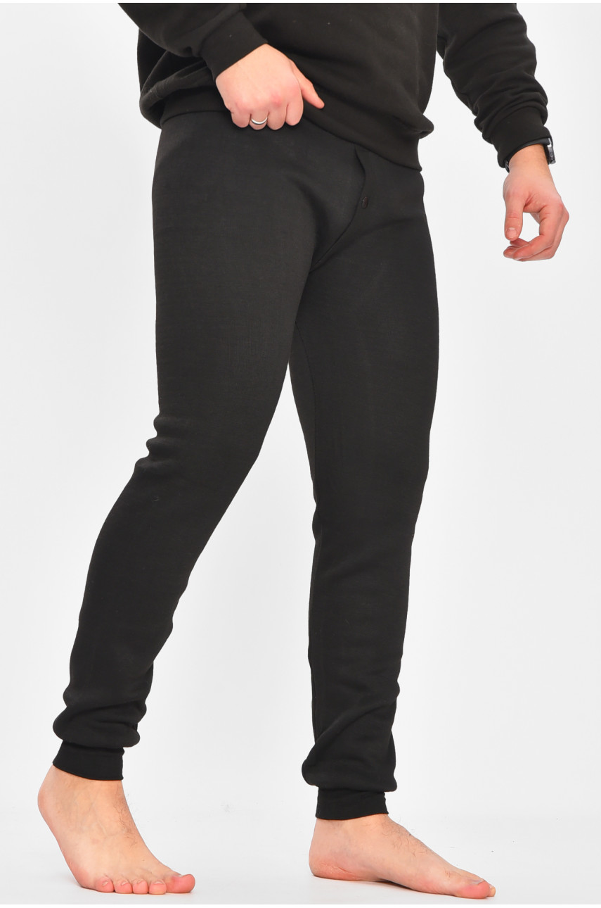 Подштанники мужские на флисе черного цвета А816 209356