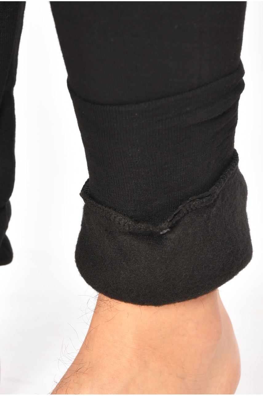 Подштанники мужские на флисе черного цвета А816 209356