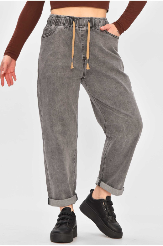 Джинсы женские однотонные серого цвета 521-3 209359