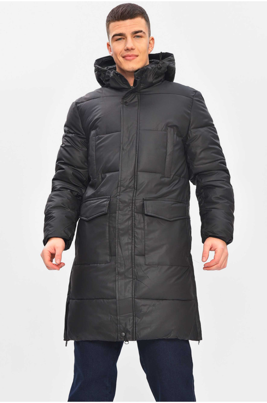 Куртка чоловіча єврозима напівбатальна чорного кольору H76-30 209361