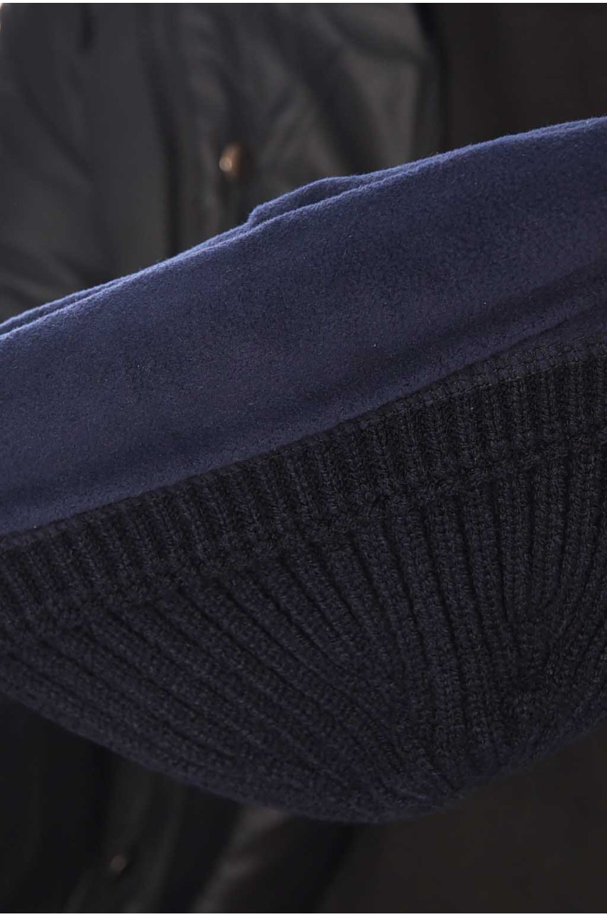 Шапка мужская на флисе тёмно-синего цвета 209366