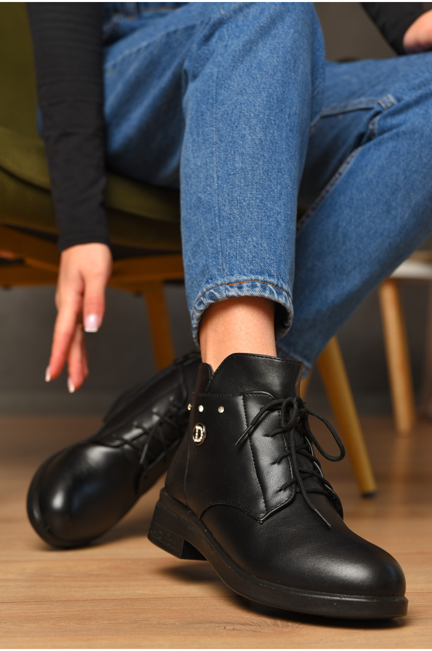 Ботинки женские демисезонные черного цвета 6621-3-1 209368