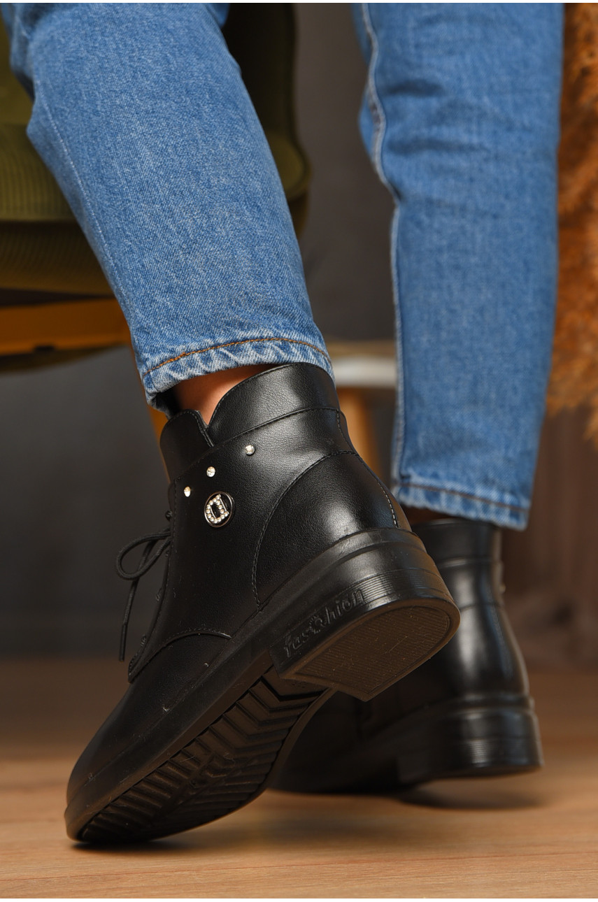 Ботинки женские демисезонные черного цвета 6621-3-1 209368