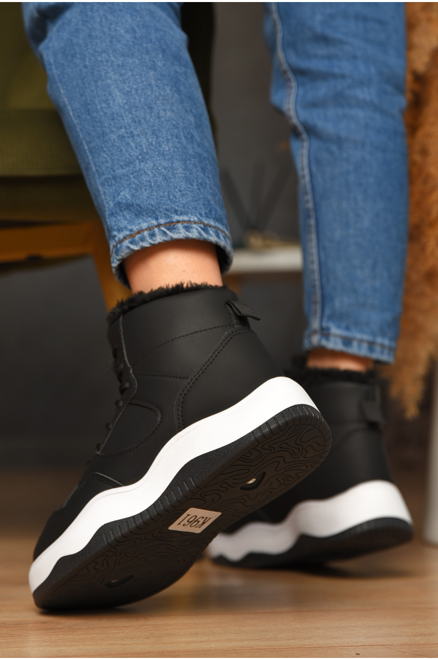 Кросівки зимові жіночі чорного кольору К961 209374 Кросівки зимові жіночі чорного кольору К961 209374