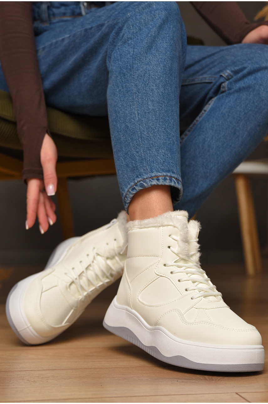 Кросівки зимові жіночі білого кольору К961-1 209376