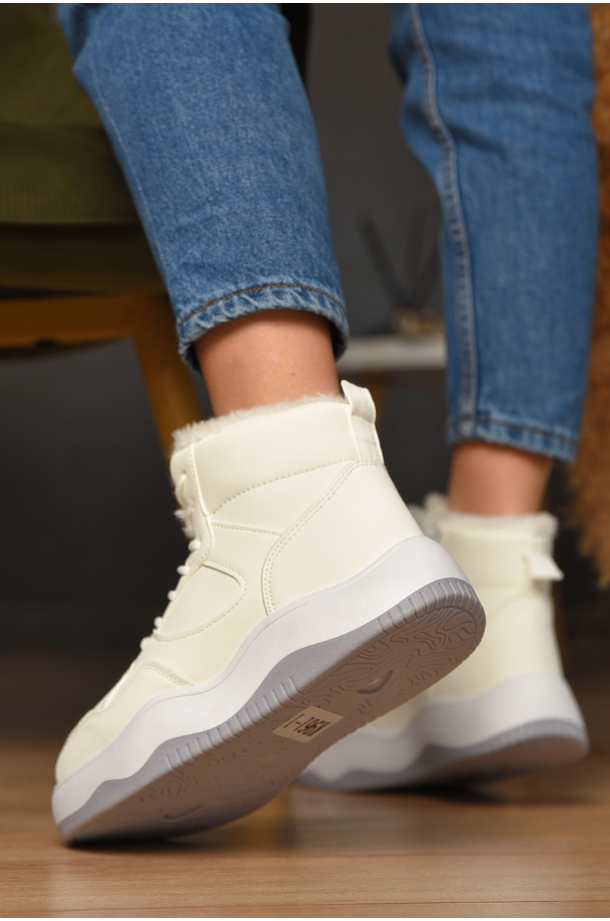 Кросівки зимові жіночі білого кольору К961-1 209376 Кросівки зимові жіночі білого кольору К961-1 209376