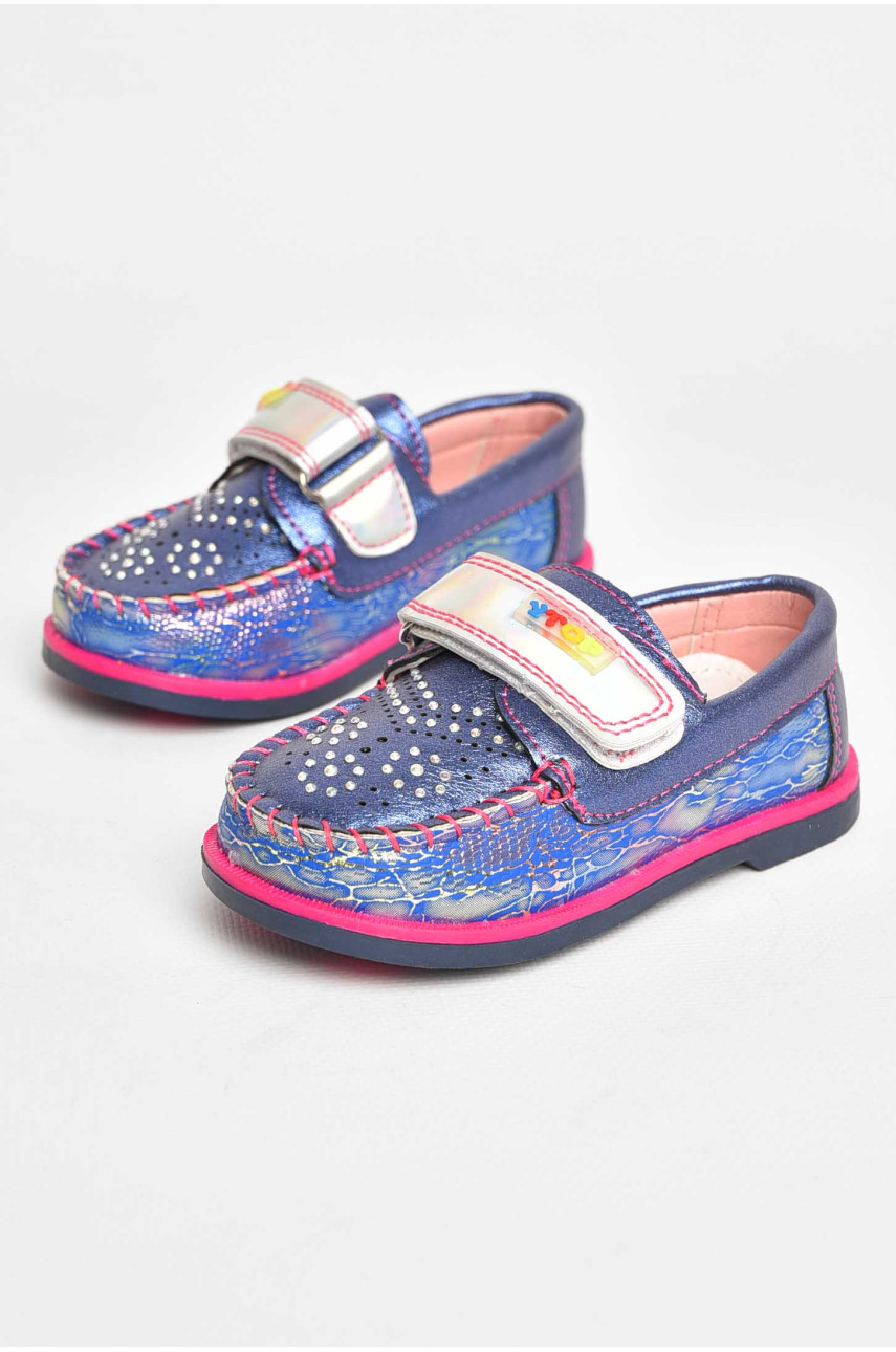 Мокасини дитячі для дівчинки темно-синього кольору 18303-7 209381