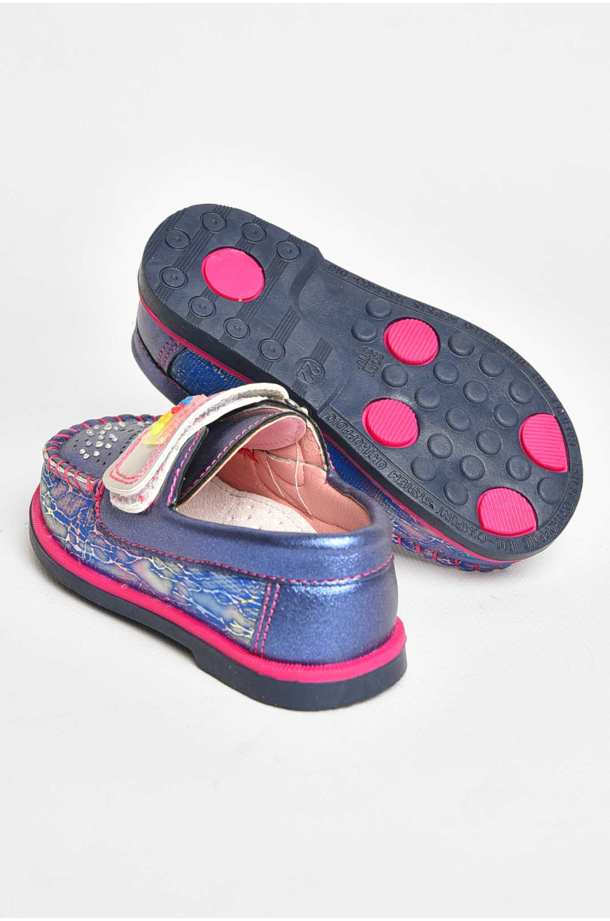 Мокасини дитячі для дівчинки темно-синього кольору 18303-7 209381 Мокасини дитячі для дівчинки темно-синього кольору 18303-7 209381