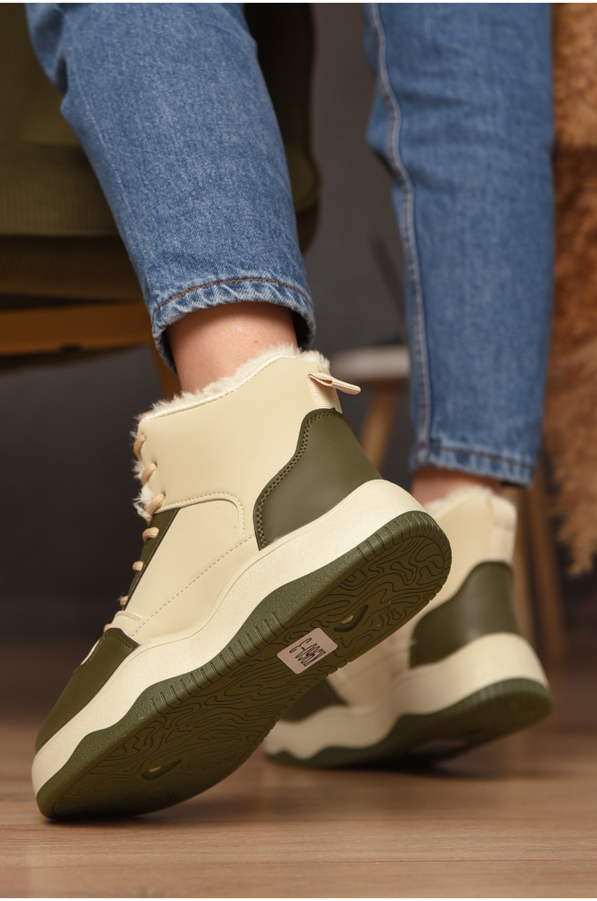 Кросівки зимові жіночі бежевого кольору К960-3 209383 Кросівки зимові жіночі бежевого кольору К960-3 209383