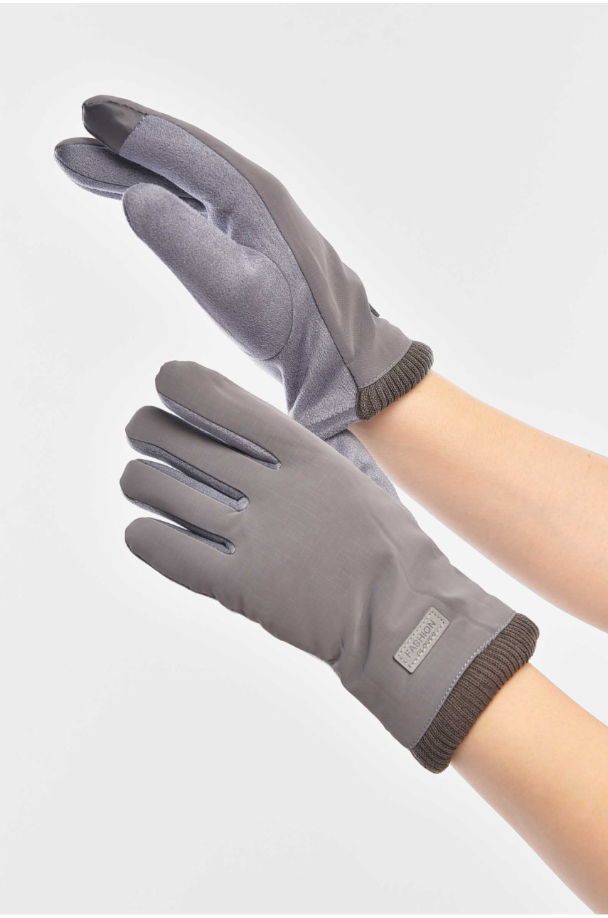 Рукавички жіночі на єврохутрі сенсорні бузкового кольору 204 209387