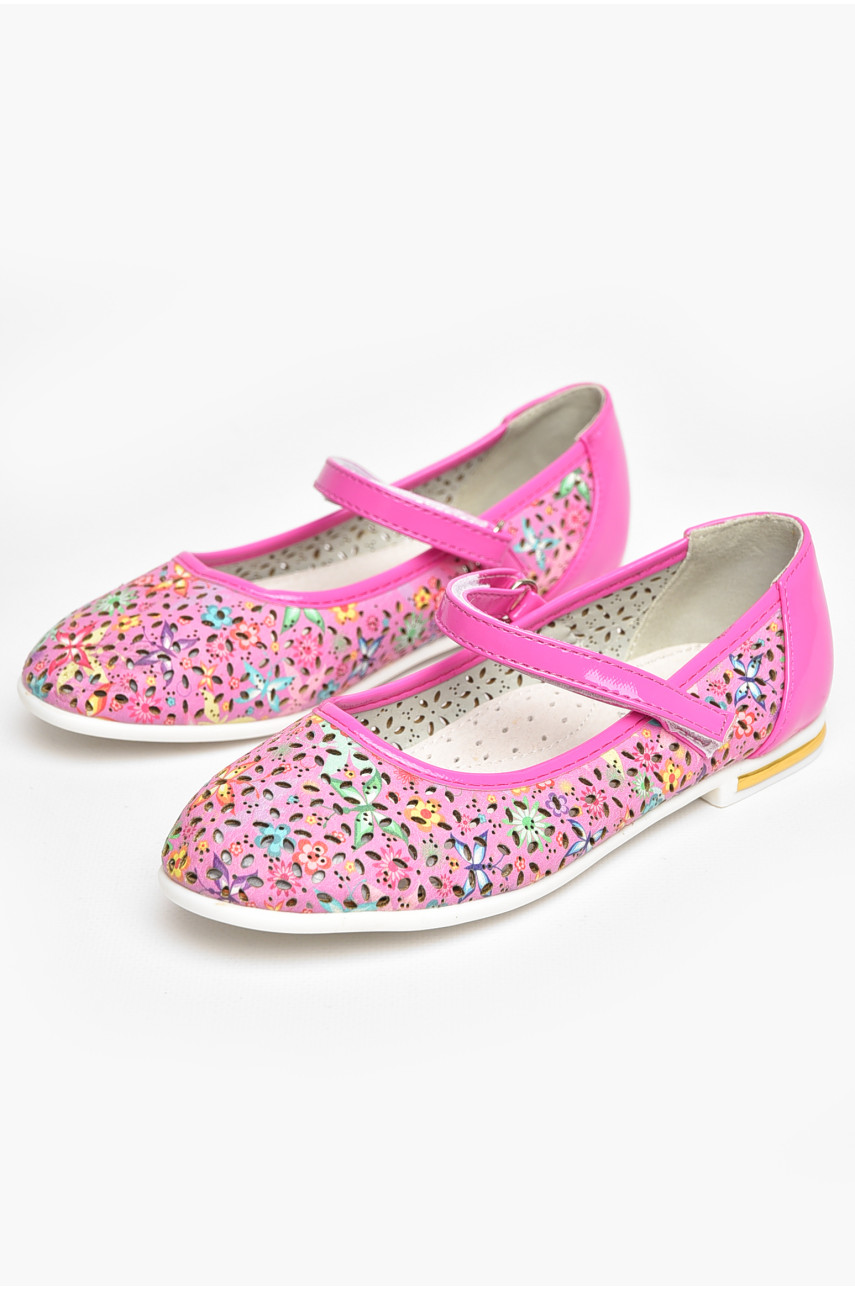 Балетки дитячі для дівчинки світло-рожевого кольору 129-18 209390
