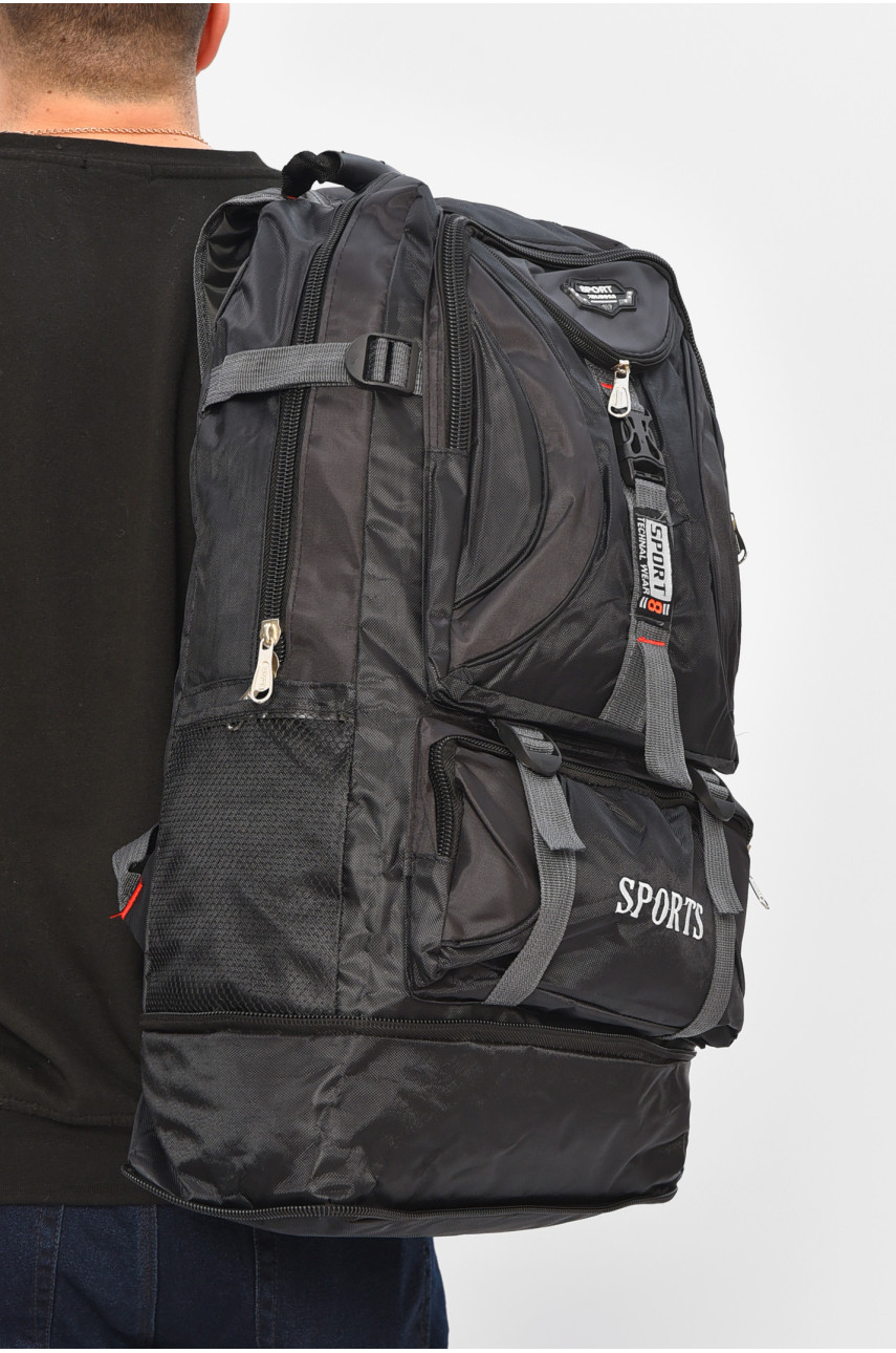 Рюкзак чоловічий текстильний чорного кольору 119-7 209396