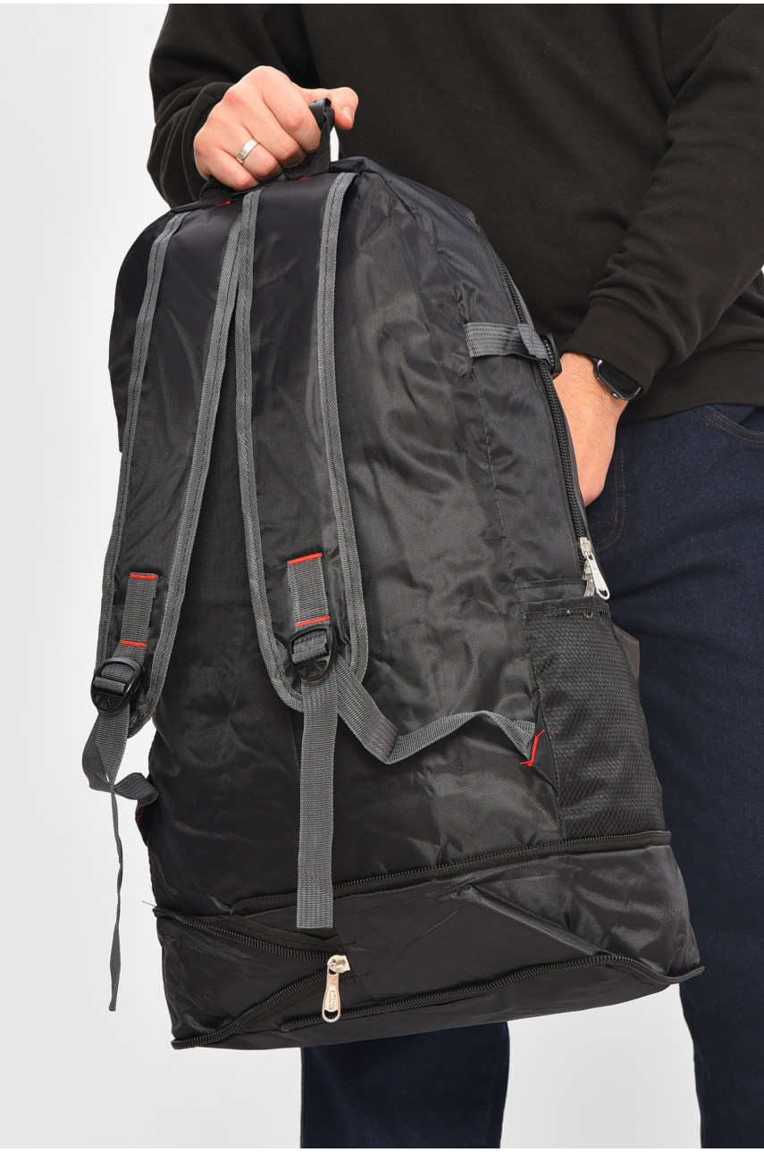 Рюкзак чоловічий текстильний чорного кольору 119-7 209396